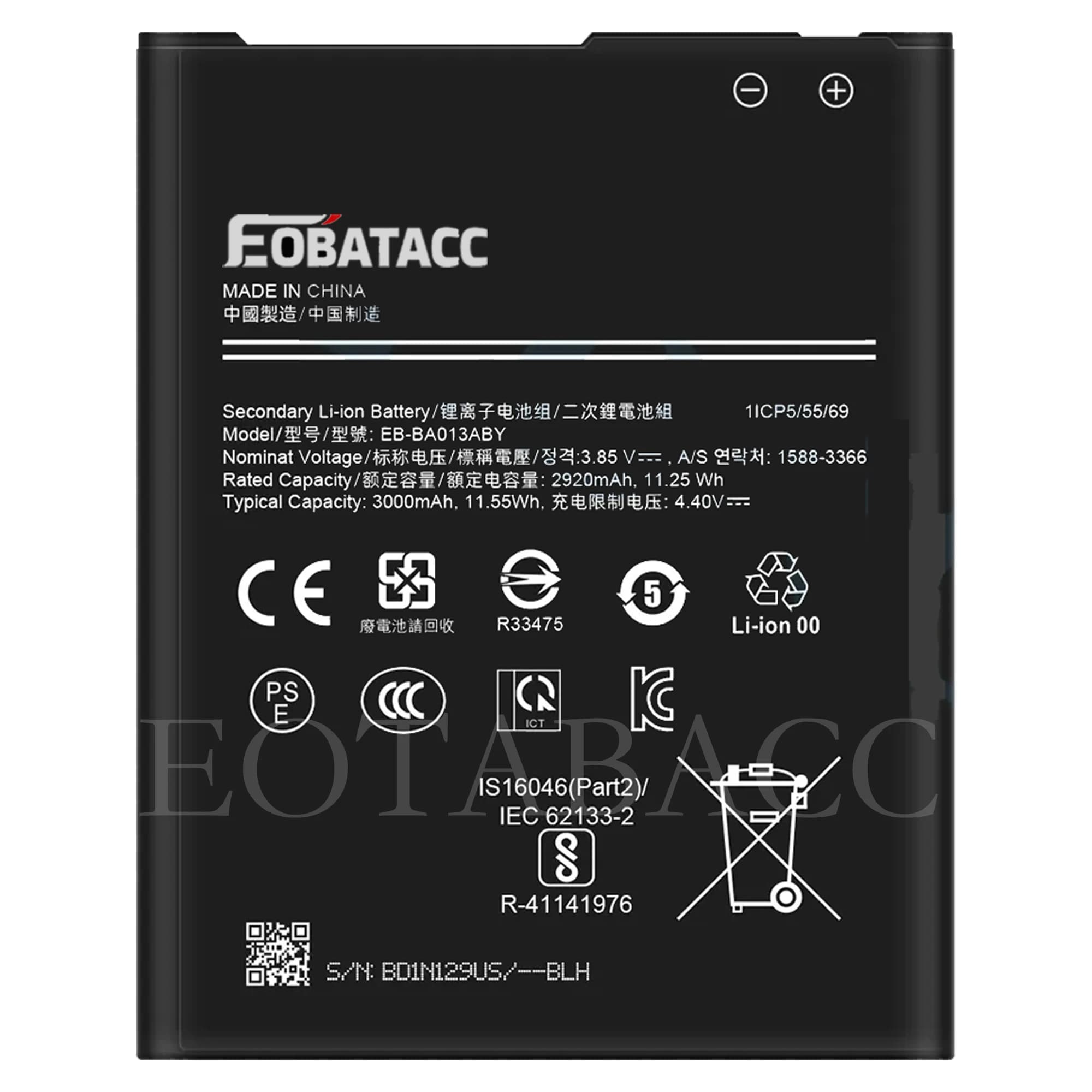 EOTABACC nouvelle batterie EB-BA013ABY 100% de haute qualité pour Samsung A01 Core/A03 Core/A3 Core/