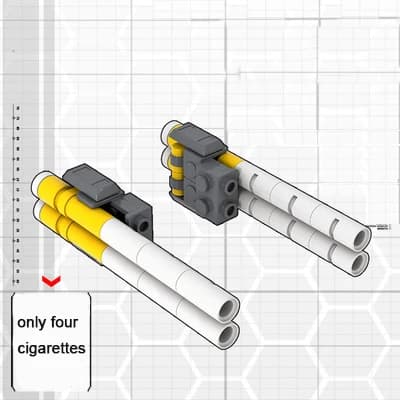 Bricklink idées MOC Cigarette Mecha Robot rouge jaune vert ensemble de bricolage blocs de constructi