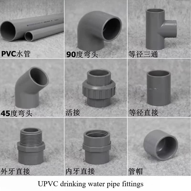 Tuyau d'alimentation en eau en plastique PVC