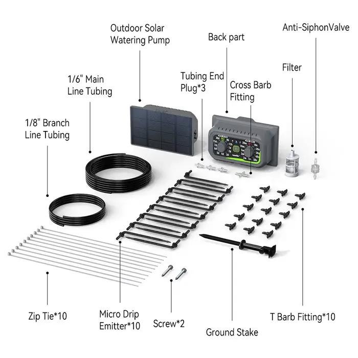 Système d'irrigation solaire RAINPOINT pour jardin balcon système d'irrigation goutte à goutte autom