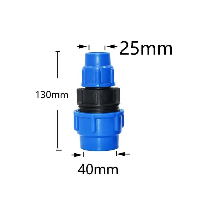 Connecteur rapide de tuyau PE pour l'd'argile agricole, réducteur d'eau, raccords en plastique PVC,