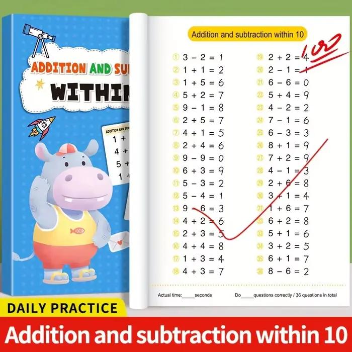 Problèmes de mathématiques à résoudre : Cahier d'exercices d'addition et de soustraction dans les en