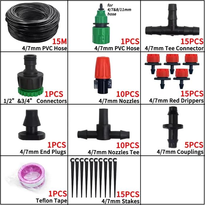 Système d'irrigation, outils de jardin, Kits d'arrosage goutte-à-goutte, tuyau d'arrosage automatiqu