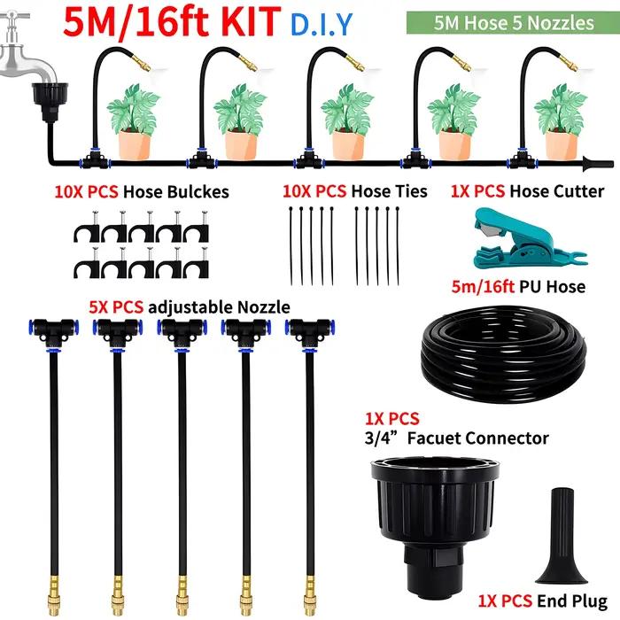Kit de pulvérisation universel à flexion libre, bricolage, pour serre, jardin, fleurs, plantes, arro