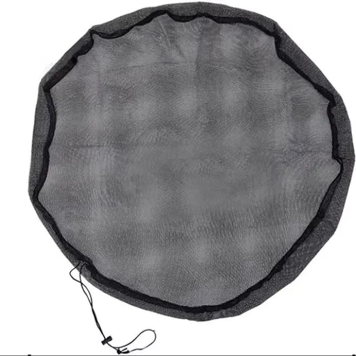 Couverture en filet pour seau de récupération d'eau de pluie avec cordon de serrage - Filet de prote