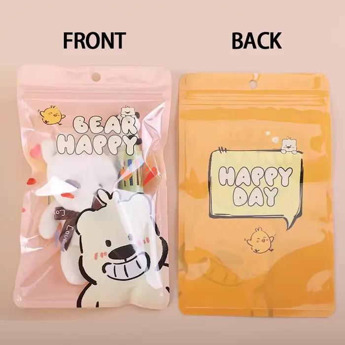 Sac de rangement scellé pour aliments, poche scellée, dessin animé, collation, bonbons, biscuits, em