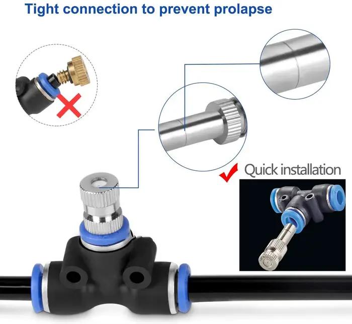 Système de refroidissement par brumisation basse pression, buse d'atomisation, verrouillage coulissa