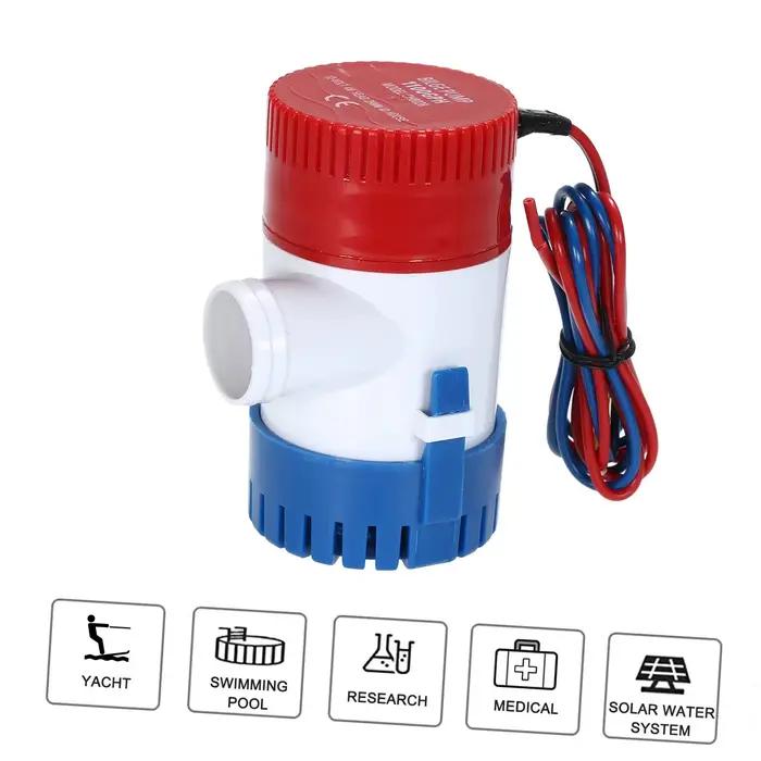 Pompe électrique de cale marine, pompe à eau de bateau SubSN, 1100GPH, 12V