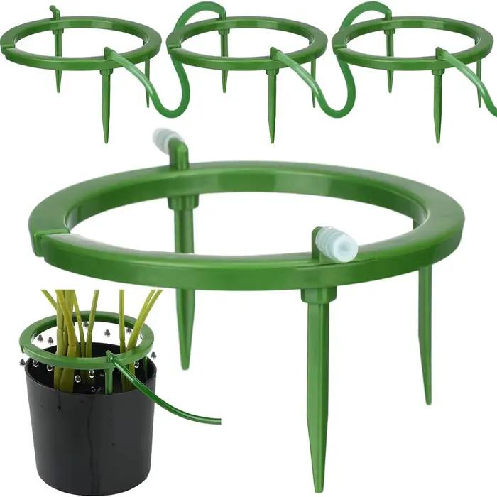 Goutteur d'arrosage automatique des plantes avec support, outil d'anneaux d'eau, système d'arrosage