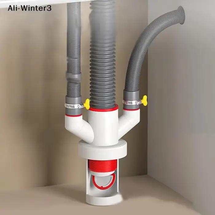 Distributeur de vidange à trois voies pour lave-linge, sèche-linge, tuyau de drainage, raccord de cl