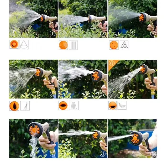 Buse de tuyau de pistolet à eau de jardin, buse métallique robuste, Durable et pas facile à rouiller