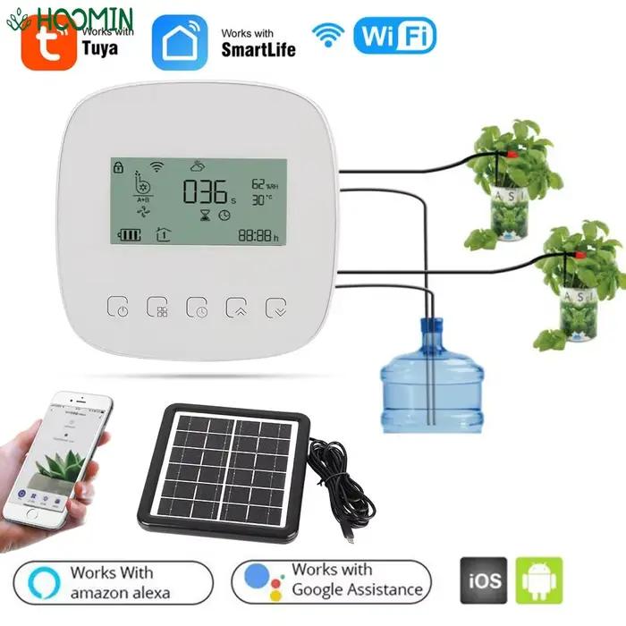 WiFi Tuya avec panneau solaire minuterie d'irrigation d'arrosage numérique contrôleur d'irrigation m