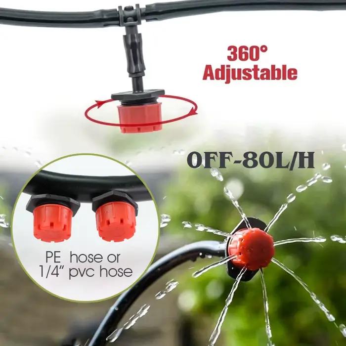 Système d'irrigation goutte-à-goutte automatique avec minuterie et capteur de pluie, 5-50m, tuyau de