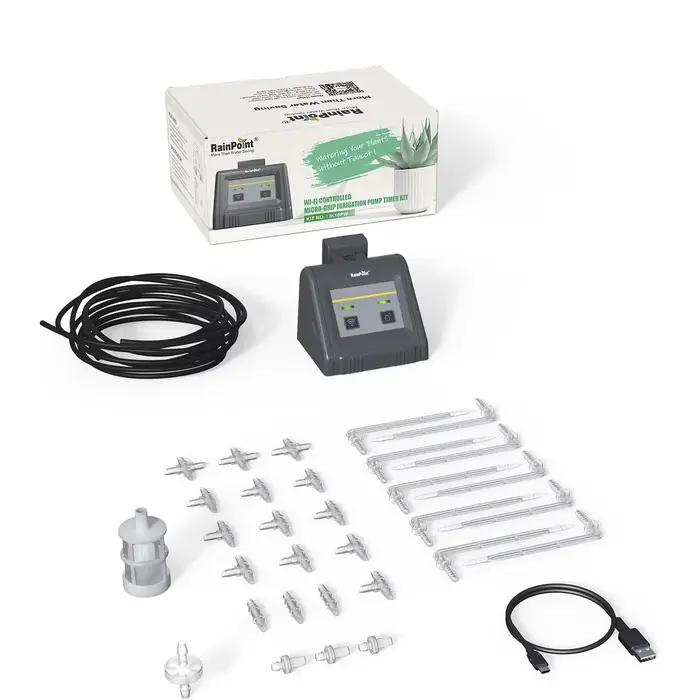 Système d'arrosage automatique WiFi pour plantes en pot d'intérieur, kit d'irrigation goutte à goutt
