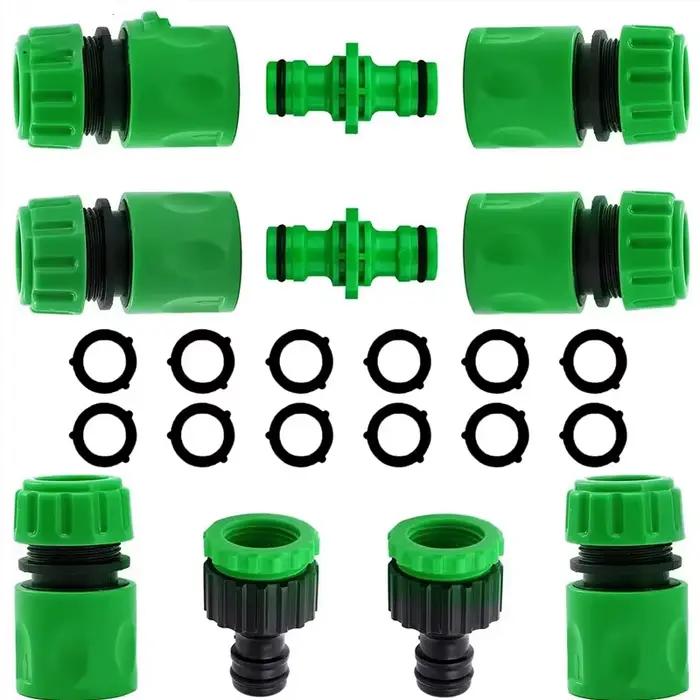Raccord rapide double mâle ABS 1/2 po pour tuyau d'arrosage - Ensemble d'adaptateurs d'extension pou