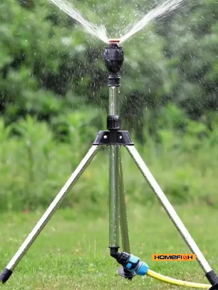 Tête d'arrosage rotative à 360 degrés, avec trépied, Support télescopique, pulvérisateur rotatif aut