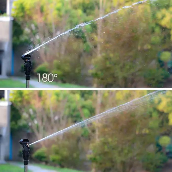 1 pièces extérieur 1/2 "" 360 ° Arroseur automatique rotatif noir, buse d'irrigation d'eau pour ja