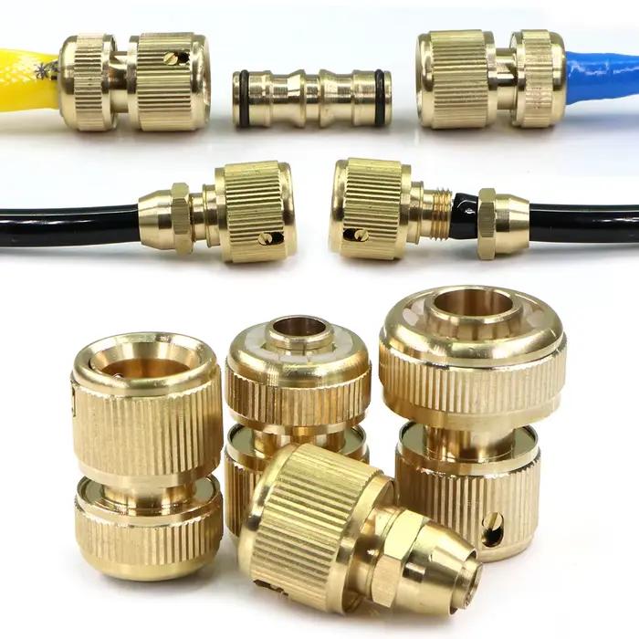 Adaptateur de tuyau en laiton, connecteur rapide, tube d'irrigation, joint de réparation allergique,