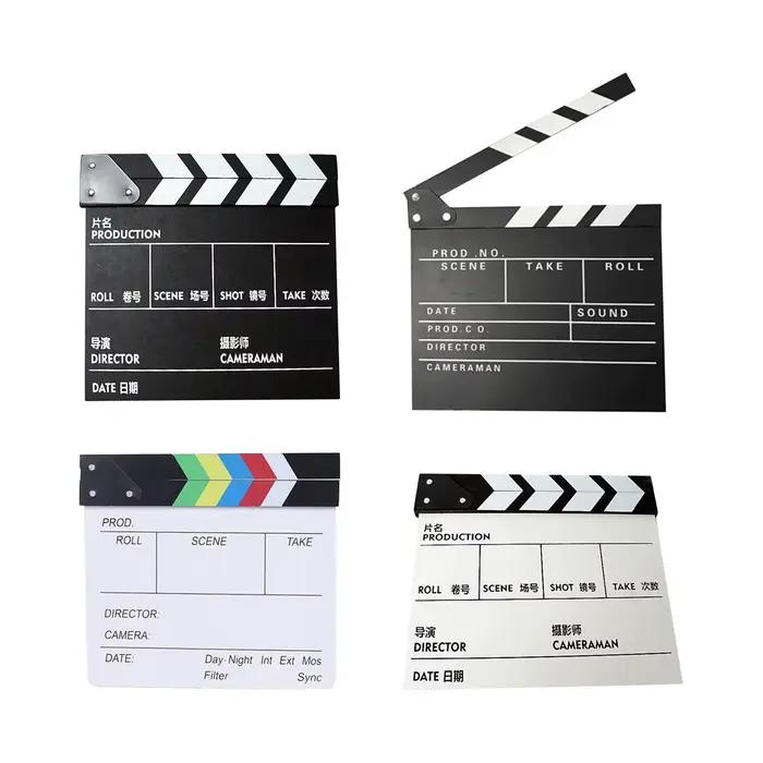 Directeurs de films Clap Board Clap Board scène ardoise Clap Slateboard Compact pour accessoire Photo Studio Film photographie