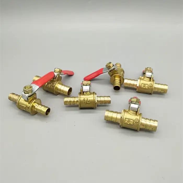 Raccords de tuyaux en laiton à poignée rouge