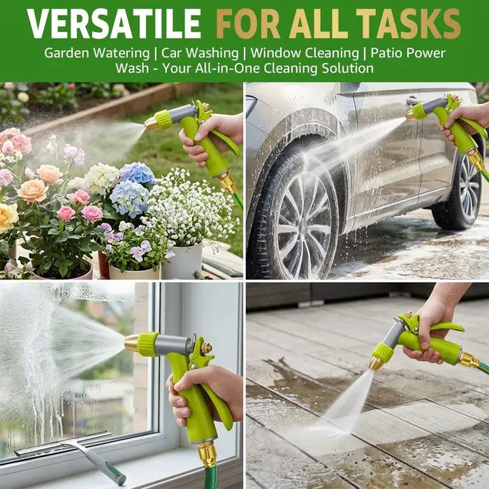 Buse de pulvérisation pratique pour tuyau d'arrosage avec pulvérisateur d'eau réglable pour l'arrosage des pelouses