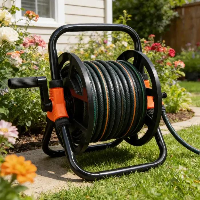 Enrouleur de tuyau d'arrosage extensible pour jardin et terrasse