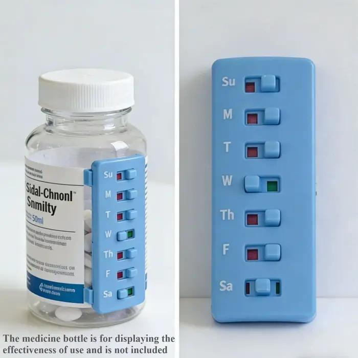 Nouveau Enregistreur de rappels de médicaments réutilisable 2026, Aide à la mémoire pour les rappels et la gestion quotidiens des médicaments, pour divers flacons de pilules