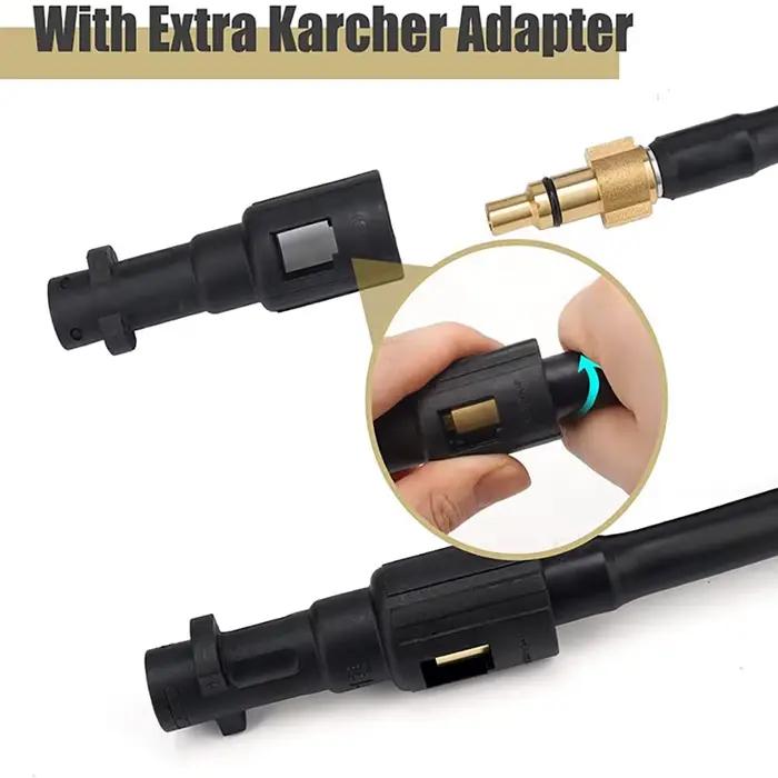 Tuyau de nettoyage haute pression pour égouts compatible Karcher adaptateur universel LAVOR pour nettoyeur haute pression kit de déboucheur de canalisations PVC renforcé nylon occasions spéciales carwash plomberie