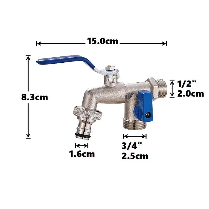 Robinets de jardin en alliage de zinc pour irrigation industrielle et domestique