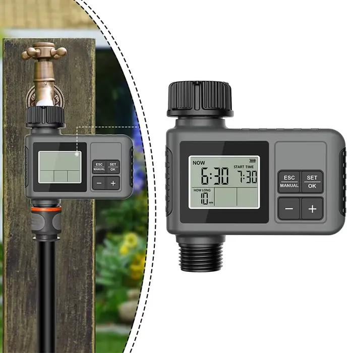 Programmateur d'arrosage programmable avec fonction de report de l'arrosage en cas de pluie et commande manuelle