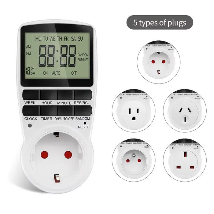 Minuterie numérique interrupteur ue Programmable prise de synchronisation électronique US UK FR AU