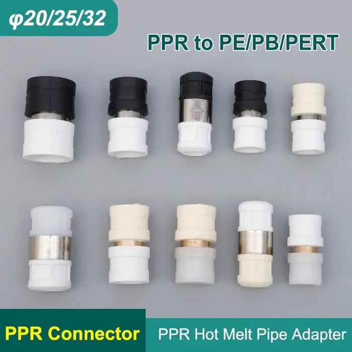 20/25/32mm PPR à PE/PB/PERT Réducteur Connecteur Droit Raccords De Tuyauterie D'eau Coude Adaptateur Accessoires Thermofusible Tuyau