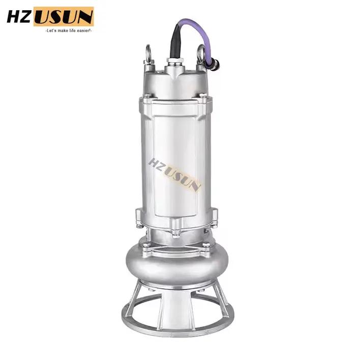 Pompe centrifuge submersible à déchets et eaux usées en acier inoxydable