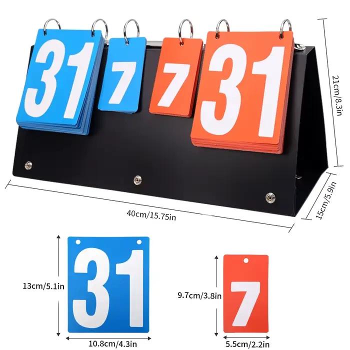Tableau de bord de compteur de score à quatre chiffres 1 pièce pour les matchs de basket-ball, de football et de badminton