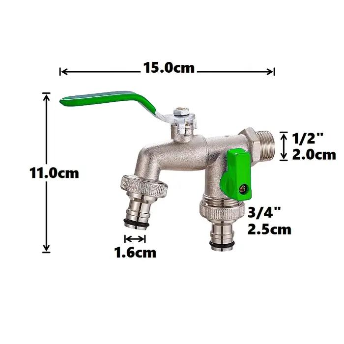 Robinets de jardin en alliage de zinc pour irrigation industrielle et domestique