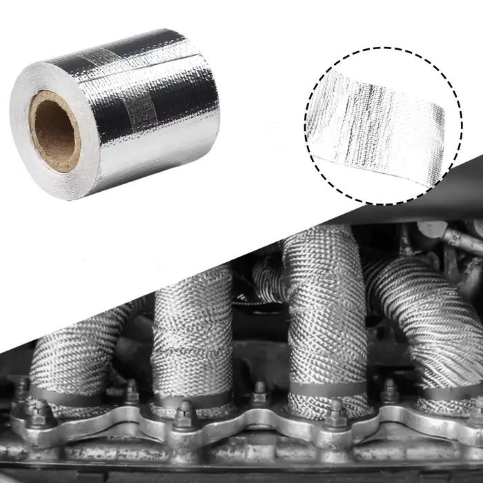 Bande Isolante Pour Tuyau D'Echappement 5m X 5cm Argent Haute Température Facile À Installer Pour Tuyauterie Conduits De Chauffage Et Ventilation Occasions Spéciales