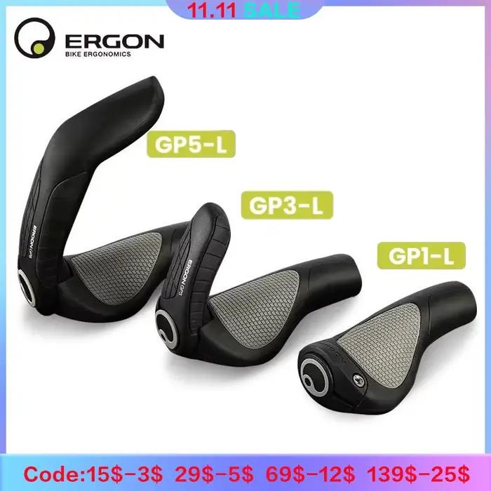 Poignées de vtt ERGON GP1 GP3 GP5 ergonomie en caoutchouc antichoc antidérapant serrure poignées de vélo poignées de VTT guidon de cyclisme