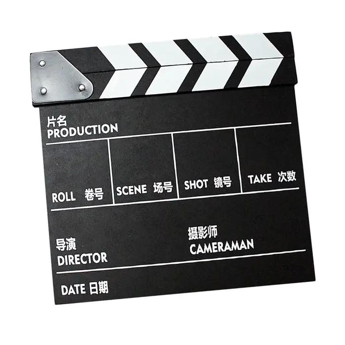 Directeurs de films Clap Board Clap Board scène ardoise Clap Slateboard Compact pour accessoire Photo Studio Film photographie