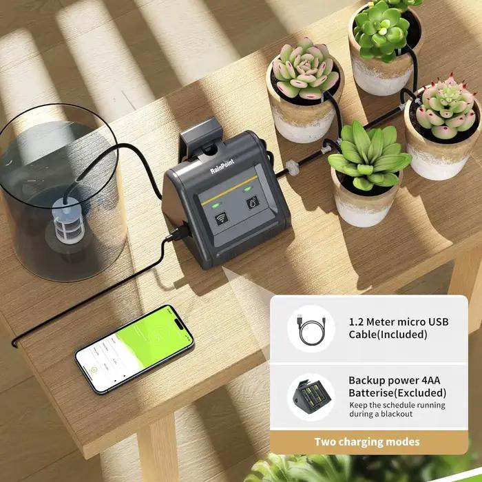 Système d'arrosage automatique WiFi pour plantes en pot d'intérieur