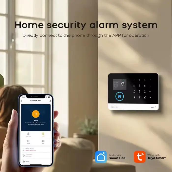 Caméra de surveillance PIR GSM WiFi système d'alarme de sécurité Alexa Tuya vie intelligente voleur invasion domotique alarme système de sécurité