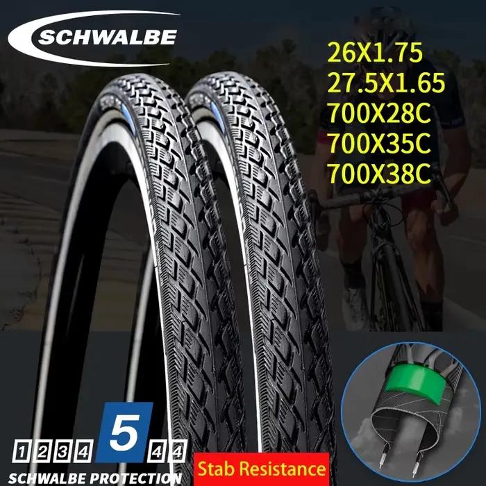 Schwalbe MARATHON 26x1.5 26x1.75/2.0 27.5x1.65 700x25C/28C 700x32C/35C pneu de vélo niveau 5 résistance aux coups de couteau 3mm couche Anti-coups de couteau