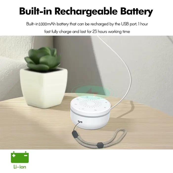 Machine à bruit blanc 30 sons, lampe de nuit douce et réglable, apaisant pour bébé, générateur de bruit pour soulager l'insomnie des bébés et des adultes