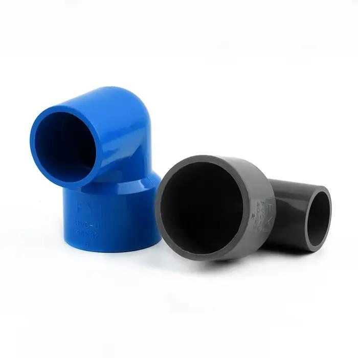 20,25,32,40,50,63 mm PVC 90 ° Connecteur de tuyau de soudure à solvant métrique, coude réducteur, raccord de jardin agricole pour étang d'aquarium