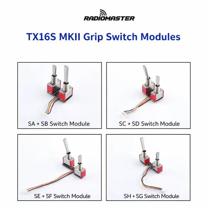 Radiomaster Tx16s – interrupteur de télécommande, accessoires de poignée latérale Sasb Scsd Sesf Shsg pour avion Drone Rc, 1 pièce