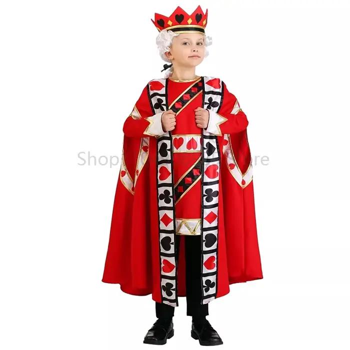 Costume de roi pour enfants avec Cape couronne, ensemble de vêtements à thème de Poker Royal pour enfants, tenue de fête et de scène