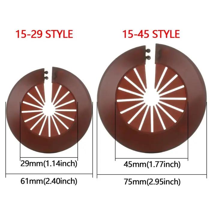 Couvercle Décoratif de Tuyau Accessoire de Cuisine Vanne d'Angle pour Conduits Muraux Matériaux Durables et Écologiques Polypropylène Blanc Bleu Marine Bourgogne Gris Clair Violet
