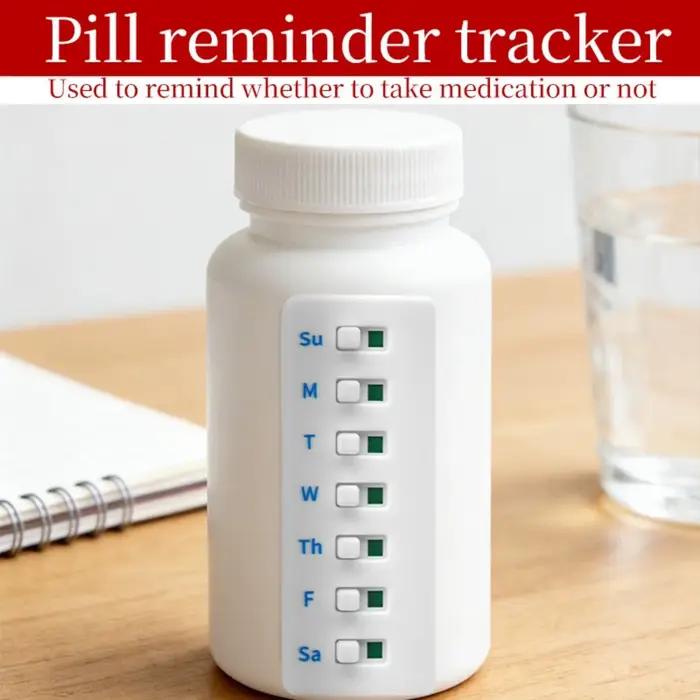 Nouveau Enregistreur de rappels de médicaments réutilisable 2026, Aide à la mémoire pour les rappels et la gestion quotidiens des médicaments, pour divers flacons de pilules