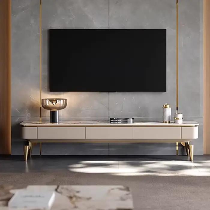 Meubles de télévision italiens modernes Design tiroirs Style Table de télévision Premium luxe à la mode élégant Muebles Para Hogar meubles de salon