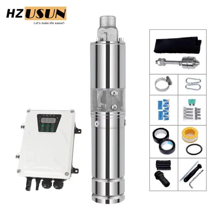 Pompe à vis de puits profond Submersible sans brosse solaire cc Max 140M avec contrôleur MPPT pour l'irrigation