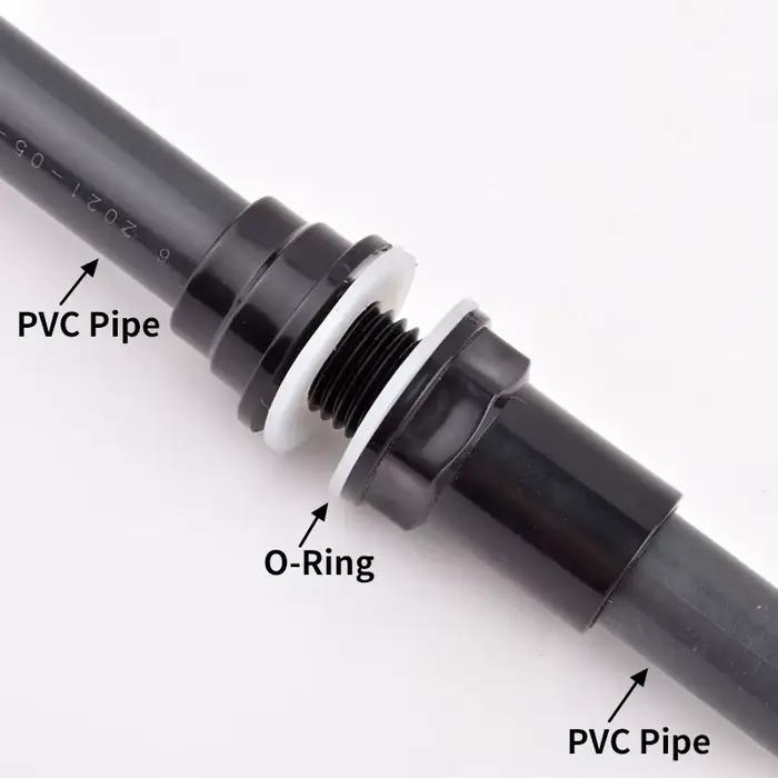 Connecteur de tuyau en PVC noir